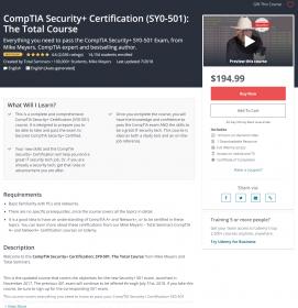 CompTIA Security+ Certification (SY0-501) The Total Course