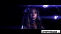 Samantha Gets Off In This Super Hot Black Light Solo XXX SD