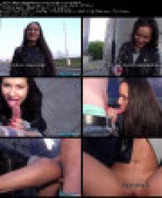Public Agent  Monica Brown Tight Russian pussy fucked outdoors