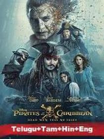 Pirates of the Caribbean Dead Men Tell No Tales (2019) 720p BluRay - Org Auds (DD 5.1) [Telugu + Tamil + + Eng] 1.6GB