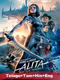 Alita Battle Angel (2019) 1080p Proper HDRip - HQ Line [Telugu + Tamil + Hindi + Eng] 1.9GB ESub