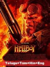 Hellboy (2019) 1080p Proper HDRip - HQ Line [Telugu + Tamil + Hindi + Eng] 2.3GB ESub