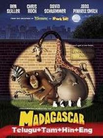 Madagascar (2005) 720p BluRay - [Telugu + Tamil + Hindi + Eng] 750MB ESub
