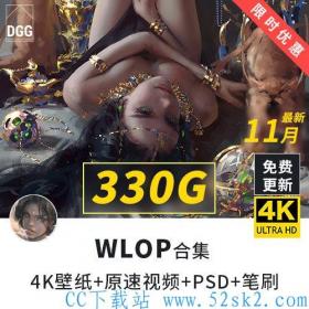 【鬼刀WLOP】超豪华300g+原画插画+教程视频+笔刷