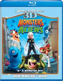 Monsters vs  Aliens (2009) - 3D HSBS - [1080p - BDRip - Original Audios - [Tamil + Telugu + Hindi + English] - x264 - 1.4GB - ESubs]