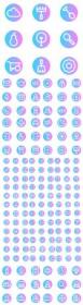 900+  Basic Rounded Circular Vector Icons Set