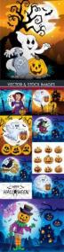 Happy Halloween holiday illustration collection 25