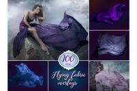100 Flying Fabric Photo Overlays - 315714