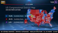 2022 Midterm Election Map - State Congressional Districts - Project for After Effects (Videohive)