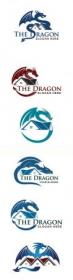 Dragon and roof concept for real estate or home logo icon template