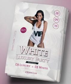 White Luxury Party - Premium flyer psd template