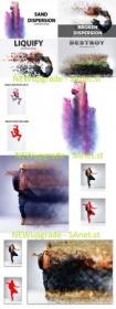 4 in 1 Dispersion Photoshop Actions 4228603
