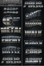 GraphicRiver - 12 High Resolution Photoshop text Effect 23354342