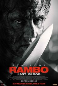 Rambo Last Blood (2019)[720p HC HDRip - HQ Line Auds - [Tamil + Telugu + Hin + Eng] - x264 - 950MB]
