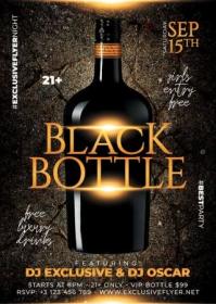 Black bottle party - Premium flyer psd template