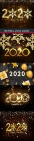 New Year and Christmas decorative 2020 illustration 11