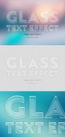 Transparent Glass Text Effect 302281997