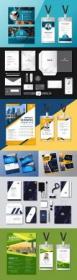 Business card and template colorful modern stationery