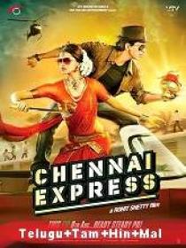 Chennai Express (2013) 720p BluRay - [Telugu + Tamil + + Mal] - 1.4GB
