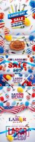 Happy Labor Day sale banner illustration