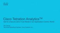 Technical marketing engineer - Cisco Tetration analytics