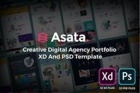 Asata Creative Agency Portfolio XD & PSD Template