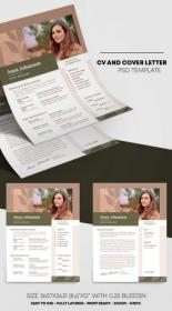 CV and Cover Letter PSD Template SMYK