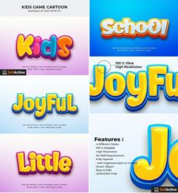Graphicriver - Kids Game Cartoon 3d Text Effect Mockup 26635961