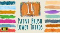 Videohive - Paint Brush Strokes Lower Thirds - HD pack 22746044