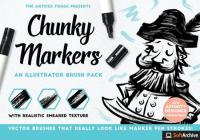 Creativemarket - Chunky Markers - Illustrator Brushes1614172