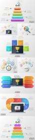 Business infographics options elements collection 151