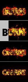 Realistic Burning Fire Text Effect Mockup 367557377