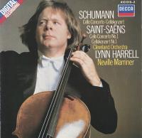 Schumann - Cello Concerto, Saint-Saëns - Cello Concerto No 1 - The Cleveland Orchestra, Sir Neville Marriner, Lynn Harrel ‎– Vinyl 1983