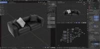 Blender3dk - Modeling a leather couch in Blender + Scene 2.8 Eevee