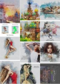 GraphicRiver - XPRESSION  Watercolor Painting PS Action 28522608
