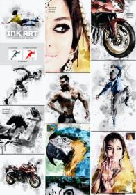 GraphicRiver - Ink Art Photoshop Action 28285461