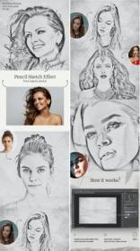 GraphicRiver - Pencil Drawing Photoshop Template 28663627