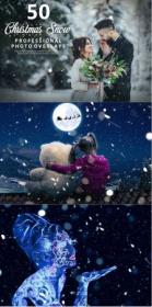 50 Christmas Snow Photo Overlays - Vol 2
