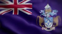 Videohive - Tristan Da Cunha Flag Textured Waving Front Background HD 30306106