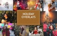 10 Beautiful Holiday Photoshop Overlays Collection