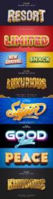 Editable font and 3d effect text design collection illustration 18