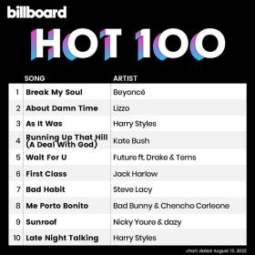 Billboard Hot 100 Singles Chart (13-August-2022) Mp3 320kbps [PMEDIA] ⭐️