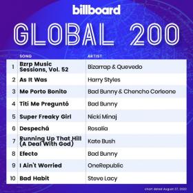 Billboard Global 200 Singles Chart (27-August-2022) Mp3 320kbps [PMEDIA] ⭐️