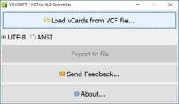 VovSoft VCF to XLS Converter 1.9