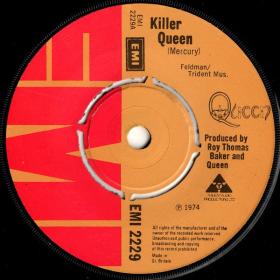 Queen - Killer Queen (7 Inch UK) PBTHAL (1974 Rock) [Flac 24-96 LP]