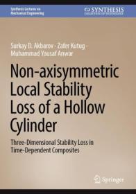 Non-axisymmetric Local Stability Loss of a Hollow Cylinder - Three-Dimensional Stability Loss in Time-Dependent Composites