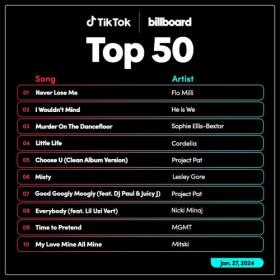 TikTok Billboard Top 50 Singles Chart (27-January-2024) Mp3 320kbps [PMEDIA] ⭐️