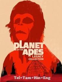 Planet of the Apes Quadrilogy (2001-2017) BR-Rip - x264 - [Tel + Tam + Hin]
